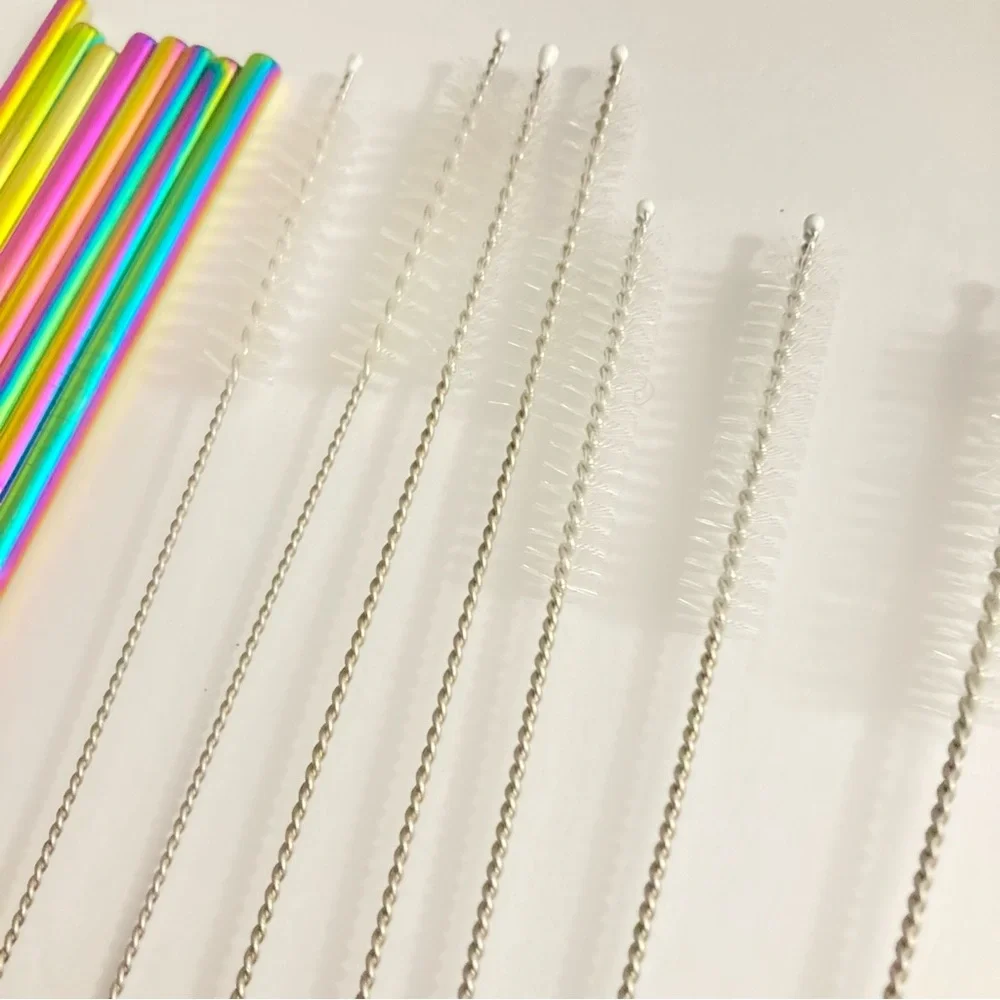 Colorful Reusable Straw Set with Cleaning Brushes 24